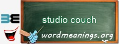 WordMeaning blackboard for studio couch